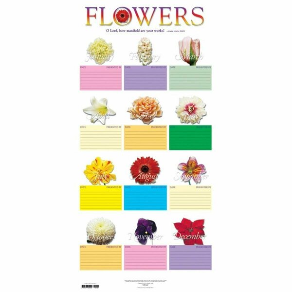 Ggw Presents 15 x 31 in. Tube Mylar Flower Chart GG3327555